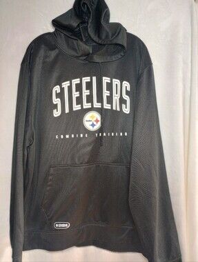 NFL Team Apparel Pittsburgh Steelers Men's XXL Black Combine Training Hoodie 2x